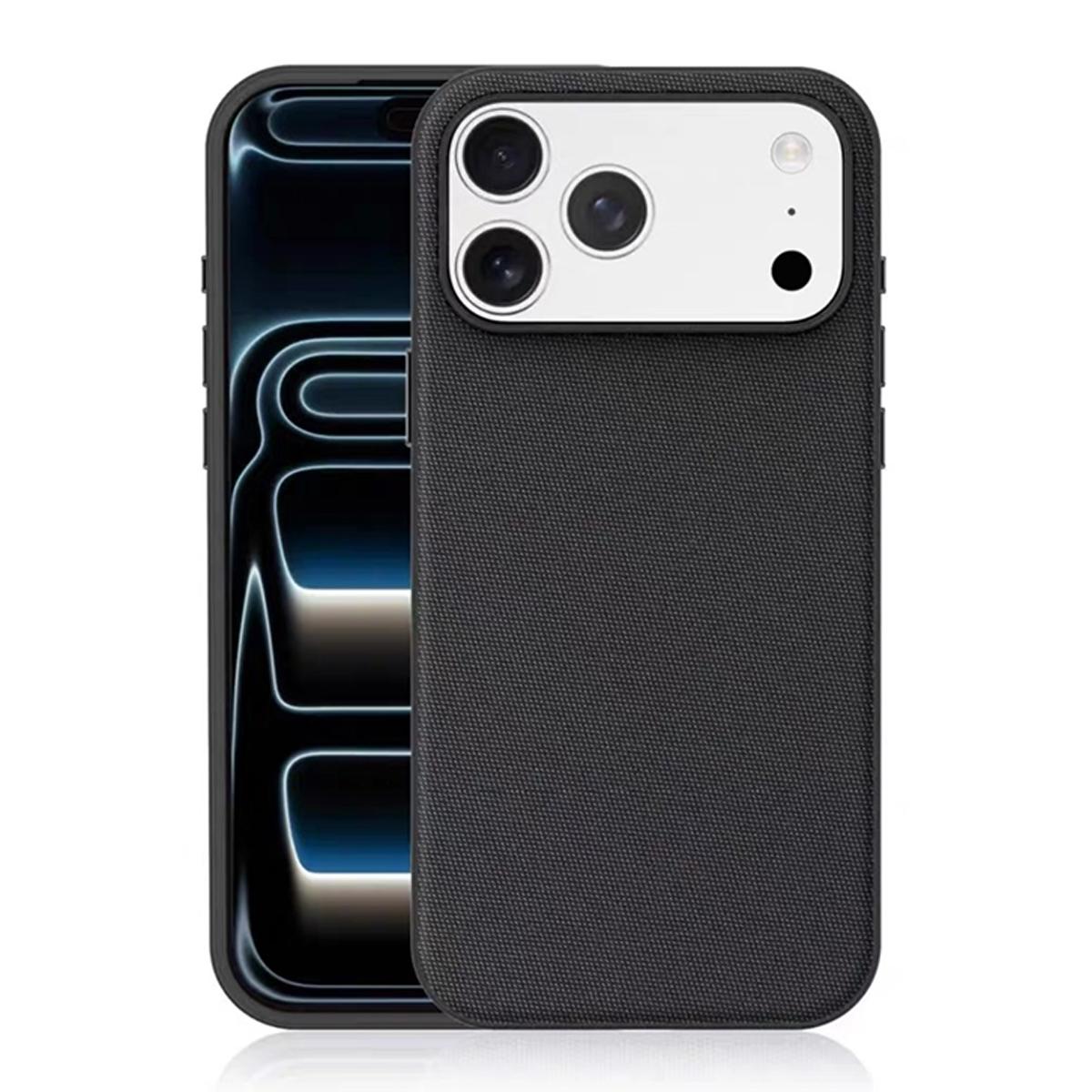 Funda MagSafe de tela premium anti-shock para iPhone 17 - Negro
