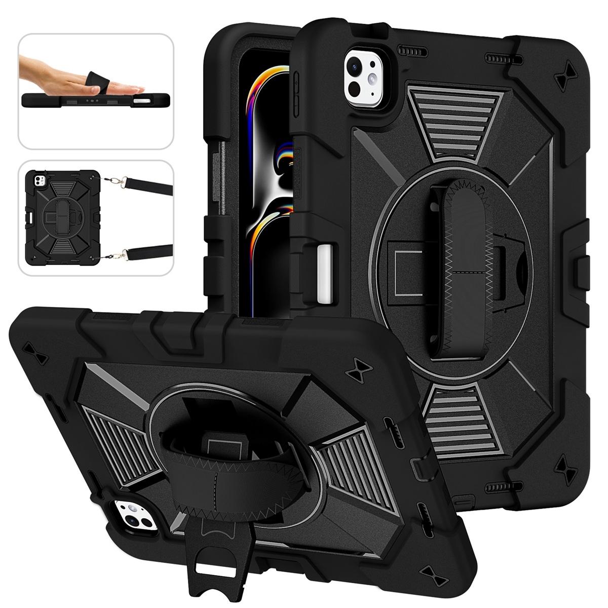 Funda antigolpes con soporte para iPad Pro 11 2024/2025 - Negro