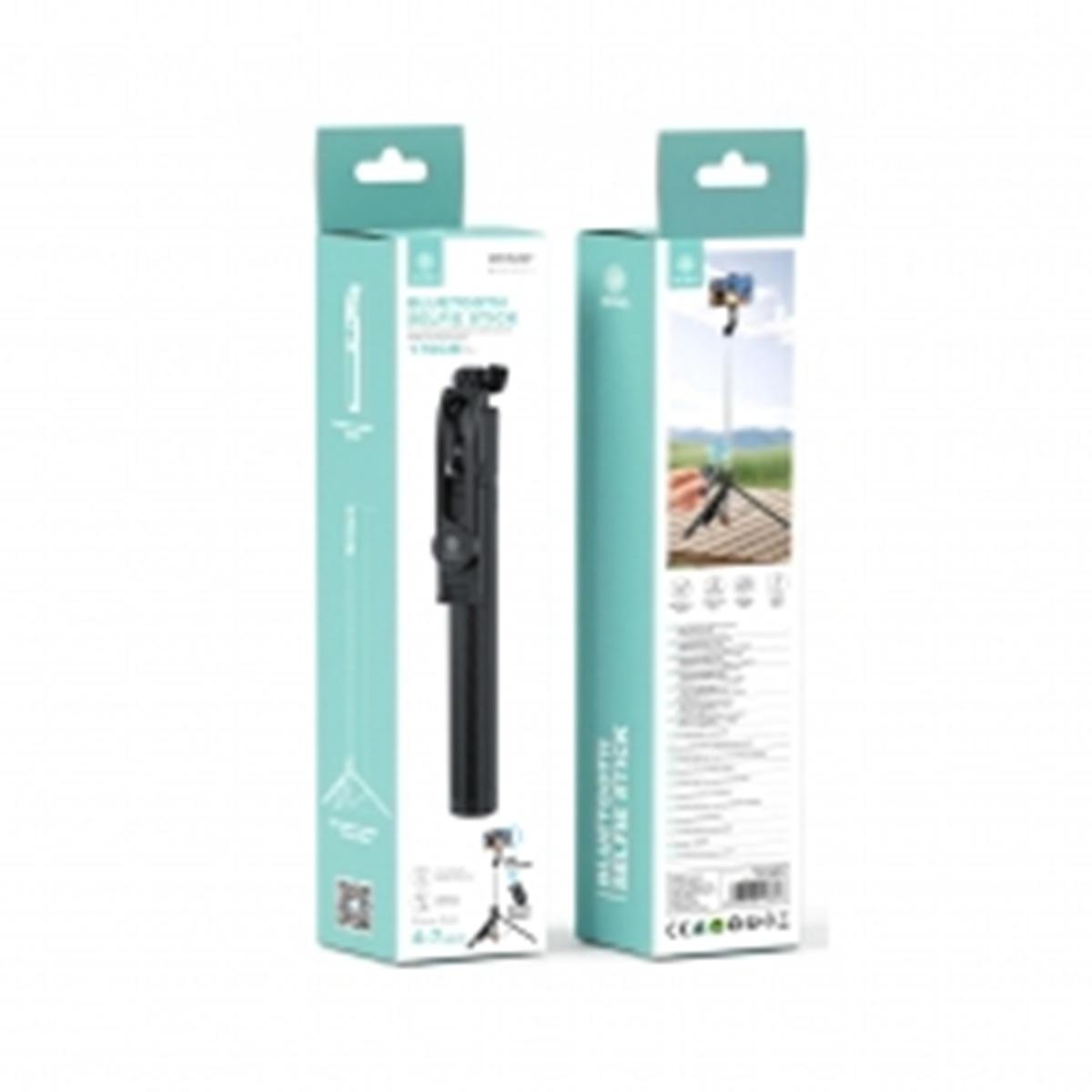 Ikrea WE5267 Palo Selfie Bluetooth 170cm con Mando a Distancia Negro