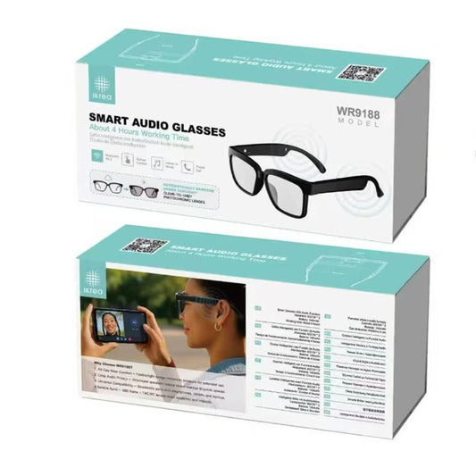 Ikrea WR9188 Gafas Inteligentes con Audio Bluetooth 5.3 Autooscurecimiento Solar