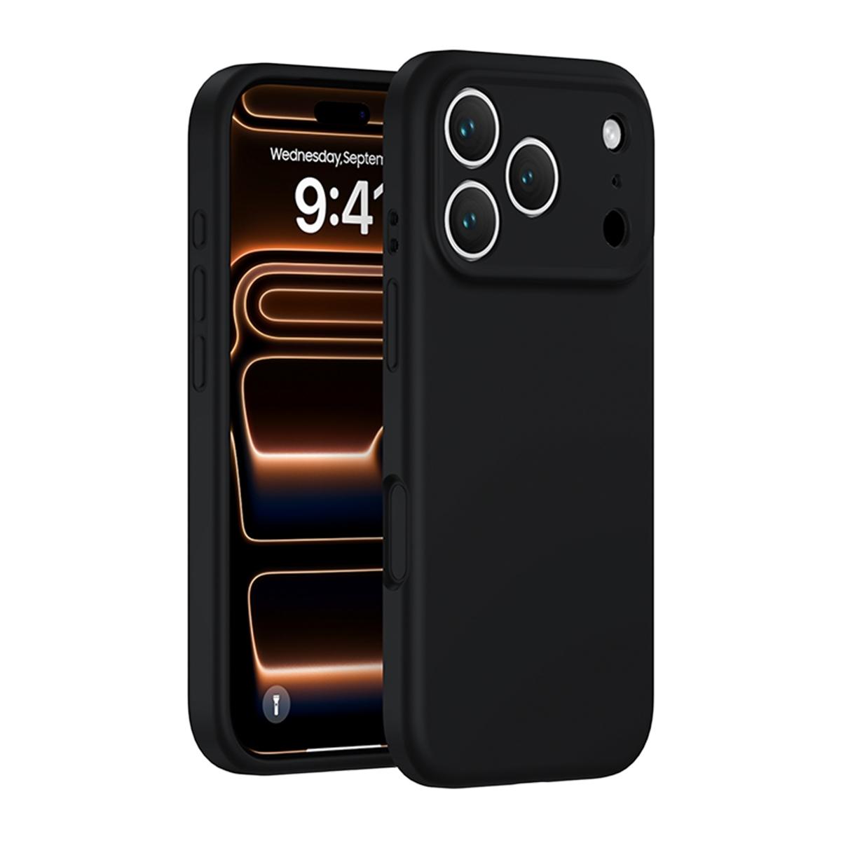 Funda premium de silicona líquida para iPhone 17 Pro - Negro