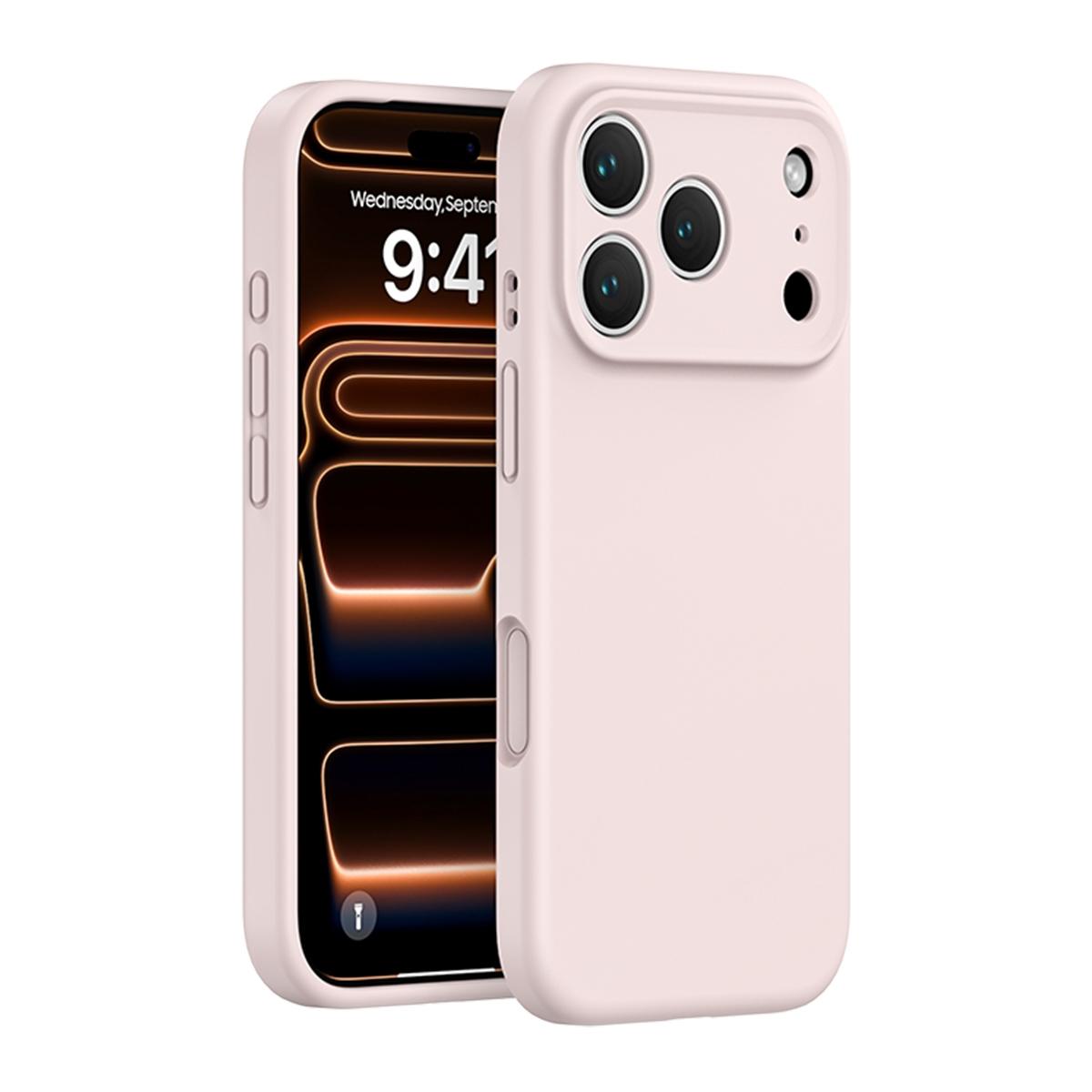 Funda premium de silicona líquida para iPhone 17 Pro - Rosa