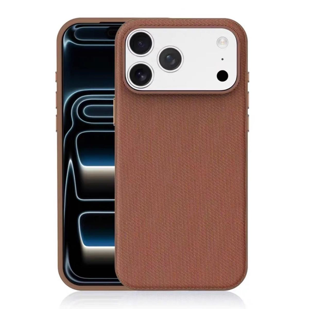 Funda MagSafe de tela premium anti-shock para iPhone 17 Pro - Marrón