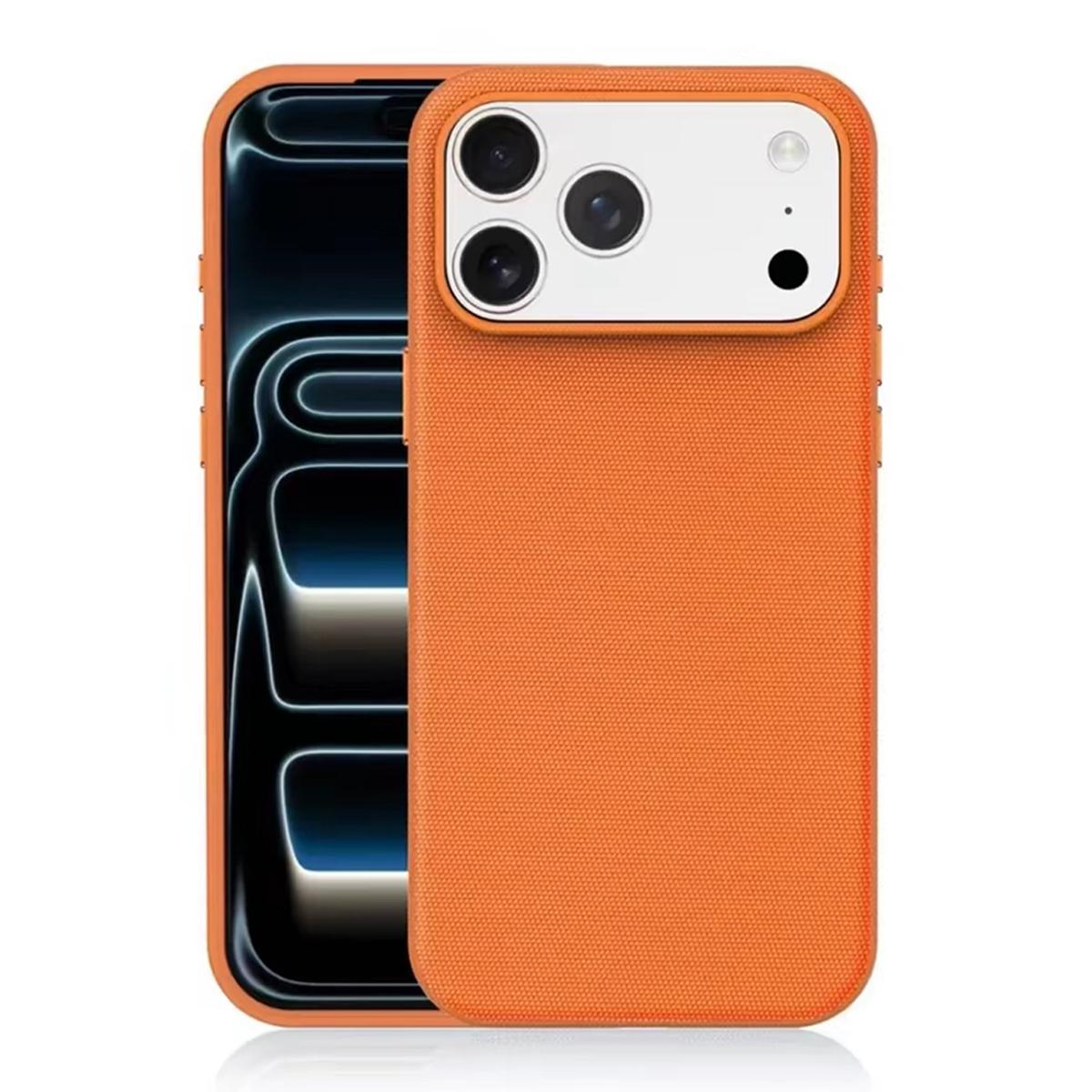 Funda MagSafe de tela premium anti-shock para iPhone 17 Pro - Naranja