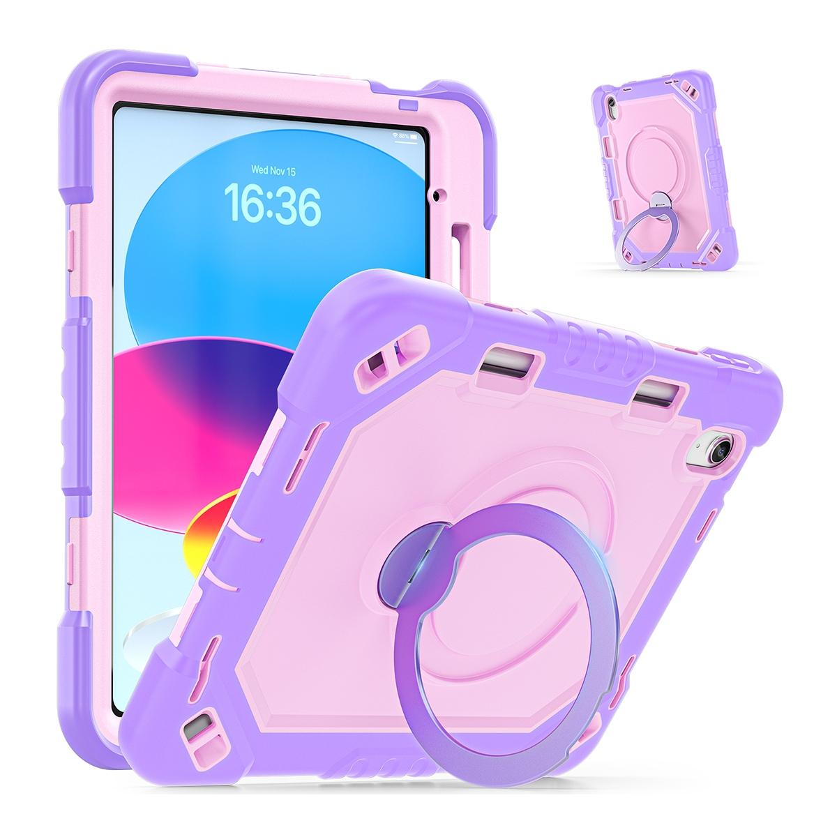 Funda antigolpes premium con soporte giratorio 360º para iPad 10ª gen. 2022 10.9" / iPad 11 2025 - Malva