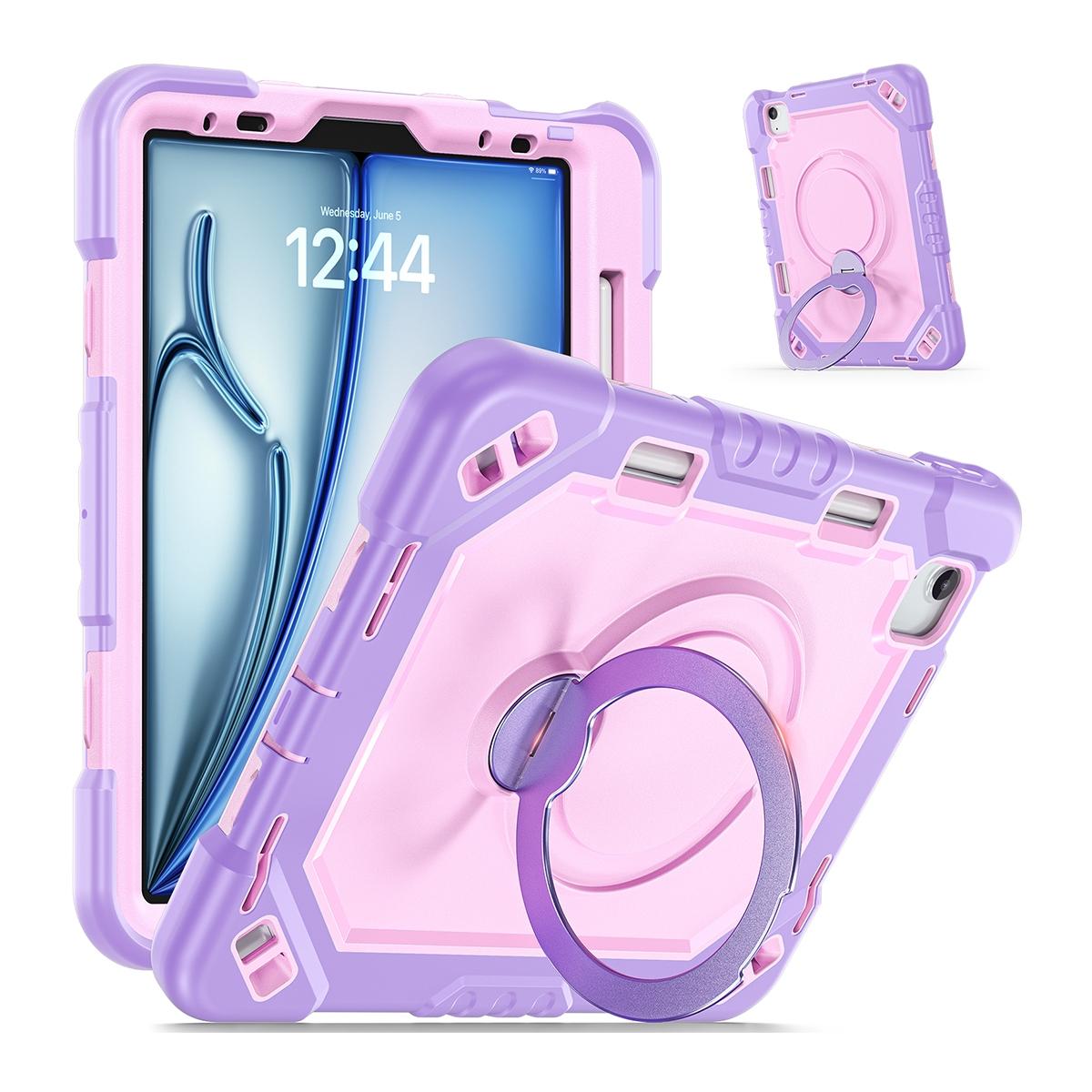 Funda antigolpes premium con soporte giratorio 360º para iPad Air 11 2024/2025/2026 / iPad Pro 11 2018-2022 / iPad Air 4/5 10.9 - Malva