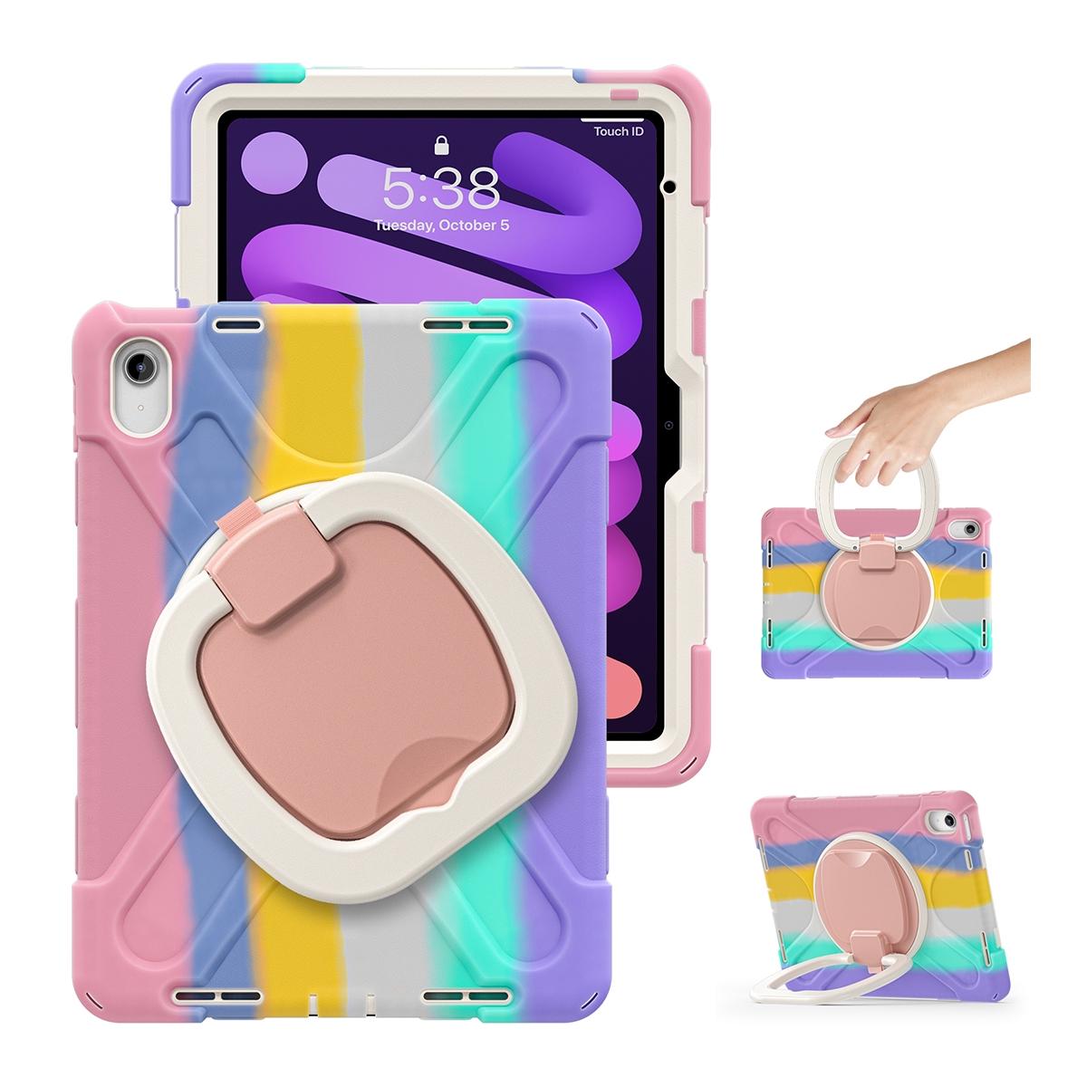 Funda antigolpes 3 en 1 con soporte giratorio 360º para iPad 10ª gen. 2022 10.9" / iPad 11 2025 - Rosa iridiscente
