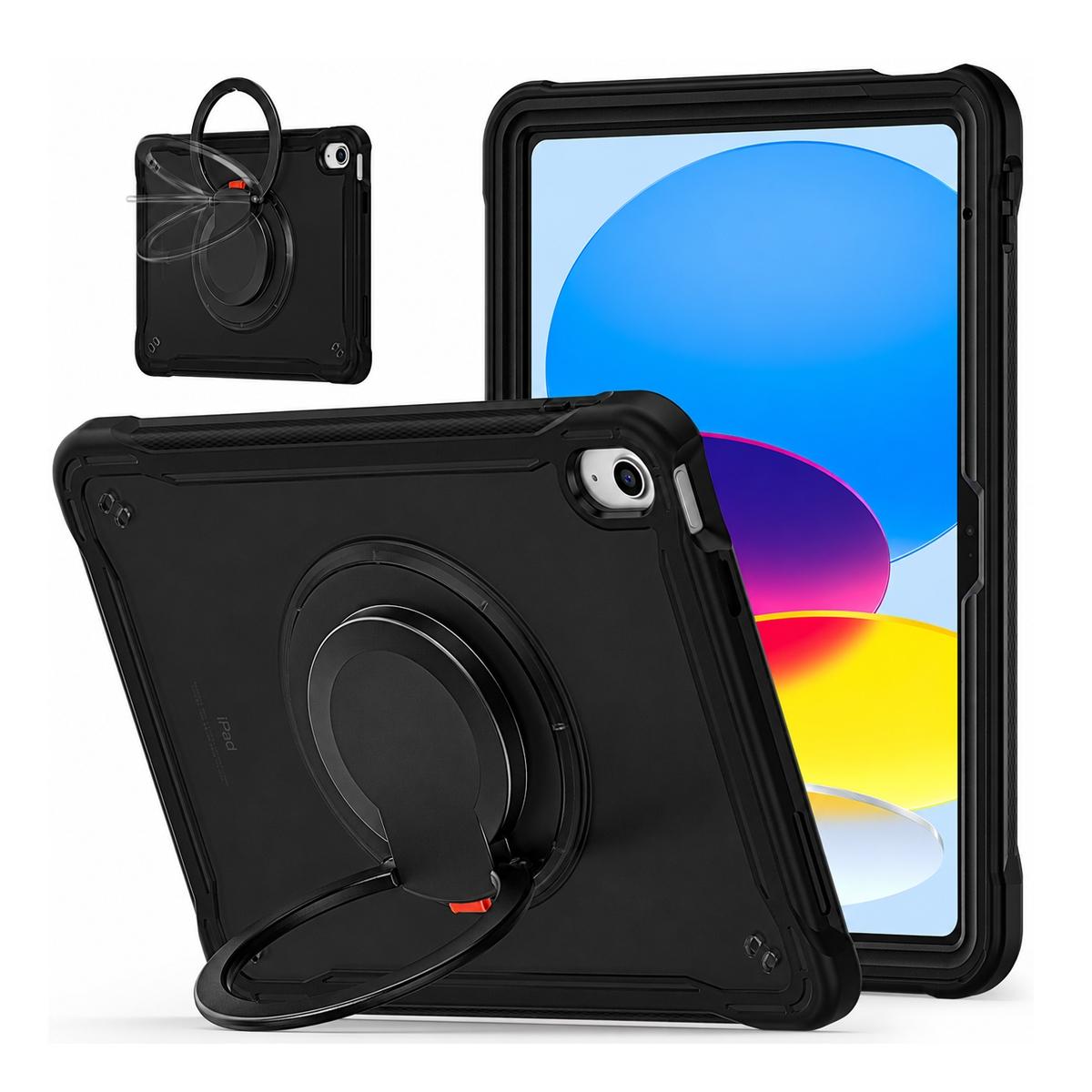 Funda 2 en 1 con soporte giratorio 360º para iPad 10ª gen. 2022 10.9" / iPad 11 2025 - Negra