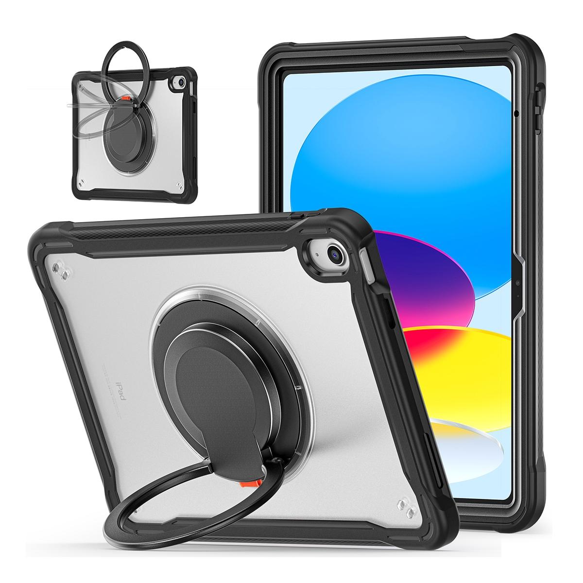 Funda 2 en 1 con soporte giratorio 360º para iPad 10ª gen. 2022 10.9" / iPad 11 2025 - Negra transparente
