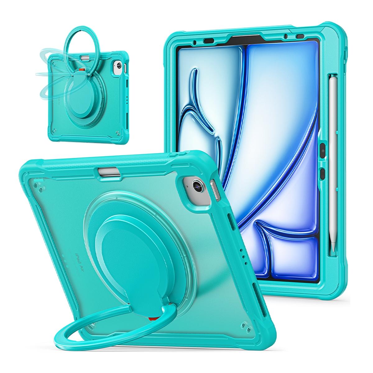 Funda 2 en 1 con soporte giratorio 360º para iPad Air 11 2024/2025/2026 / iPad Pro 11 2018-2022 / iPad Air 4/5 10.9 - Azul claro