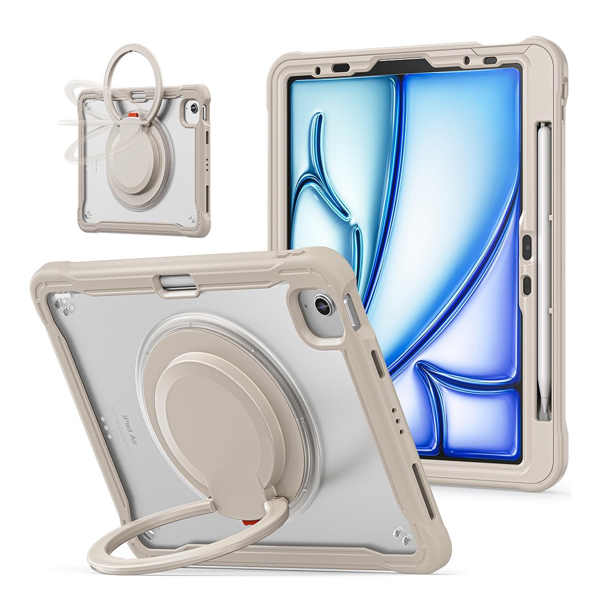 Funda 2 en 1 con soporte giratorio 360º para iPad Air 11 2024/2025/2026 / iPad Pro 11 2018-2022 / iPad Air 4/5 10.9 - Caqui