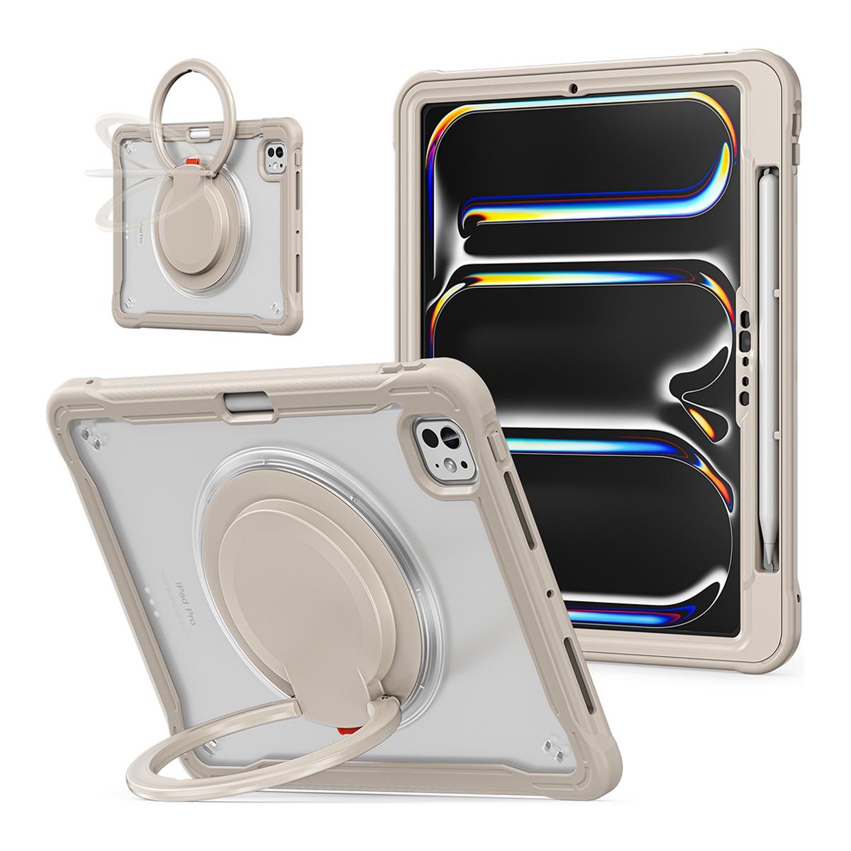 Funda 2 en 1 con soporte giratorio 360º para iPad Pro 11 2024/2025 - Caqui