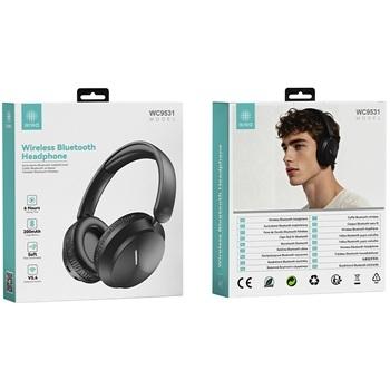 Ikrea WC9531 Auriculares Casco Inalámbricos con Almohadillas Bluetooth 200mAh Negro