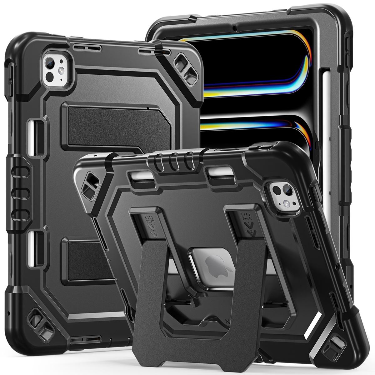Funda antigolpes premium con soporte para iPad Pro 11 2024/2025 - Negro