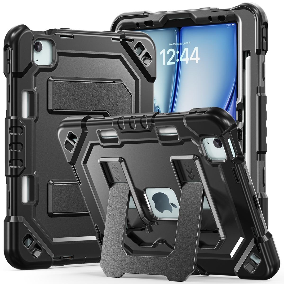 Funda antigolpes premium con soporte para iPad Air 11 2024/2025/2026 / iPad Pro 11 2018-2022 / iPad Air 4/5 10.9 - Negro