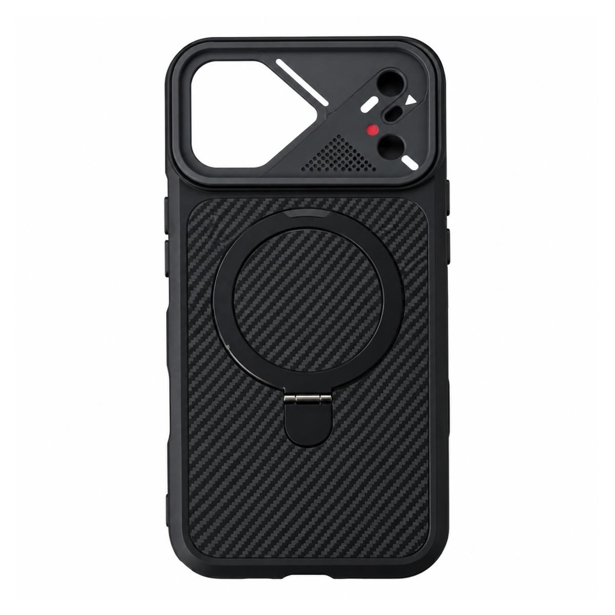 Funda magnética con soporte 360º protección total para iPhone 18 Pro - Negra