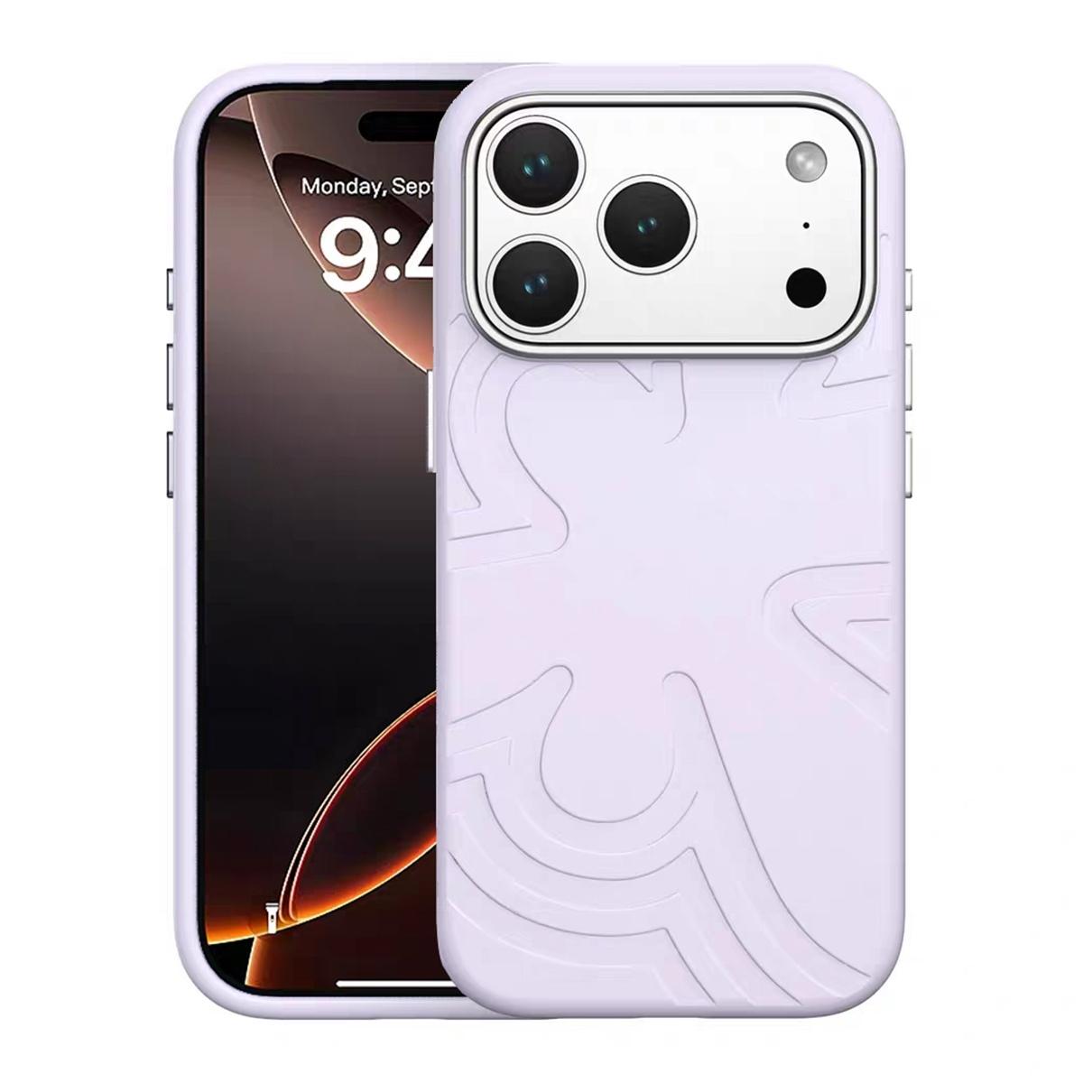 Funda antigolpes Flower TPU para iPhone 18 Pro Max - Morada
