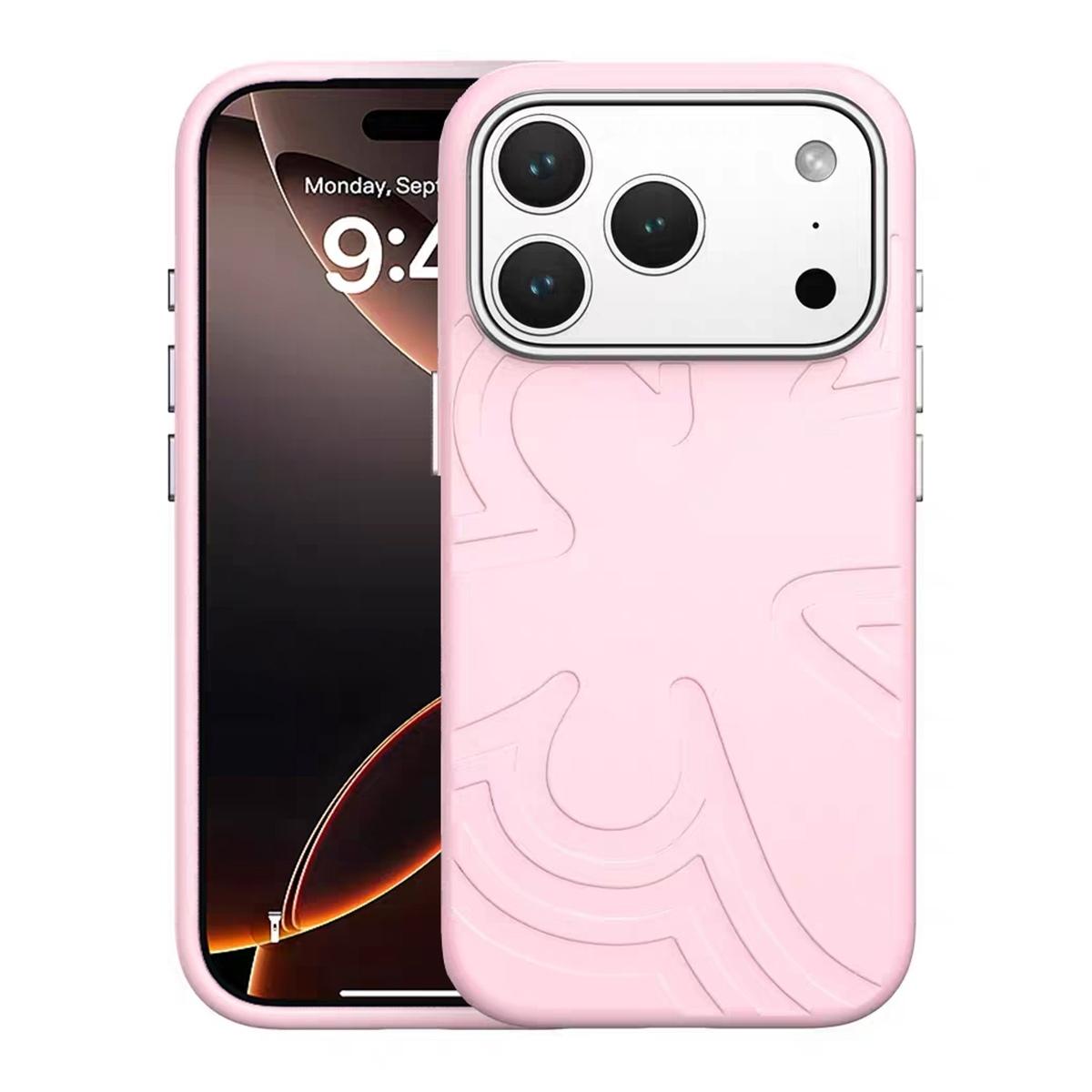 Funda antigolpes Flower TPU para iPhone 18 Pro Max - Rosa