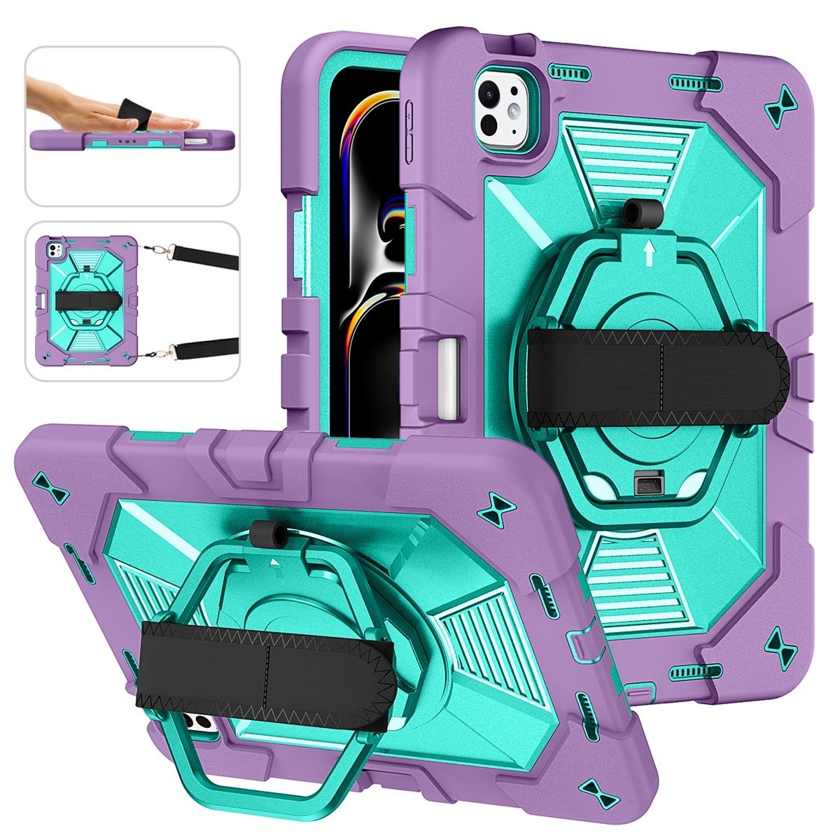 Funda antigolpes con soporte para iPad Pro 13 2024/2025 - Morado