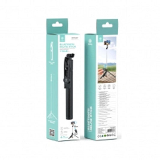 Ikrea WE5267 Palo Selfie Bluetooth 170cm con Mando a Distancia Negro